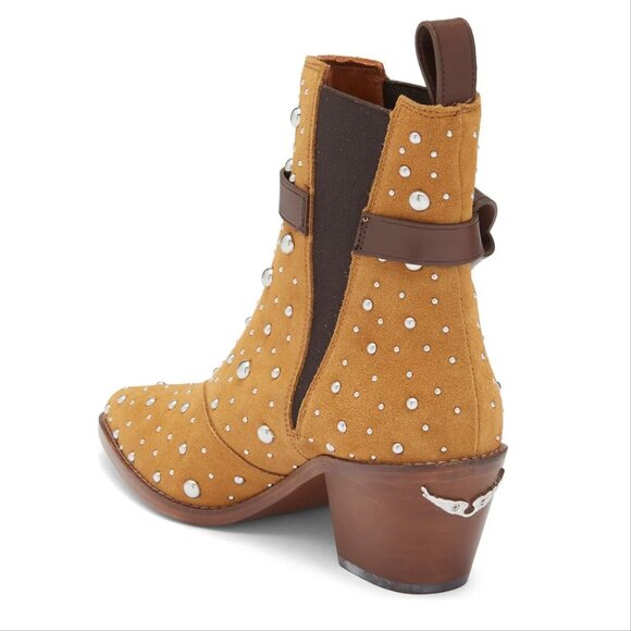 ZADIG & VOLTAIRE Tyler Cecilia Dream Stud Boots EU 41 11 Folk Suede Western NEW - Picture 5 of 15